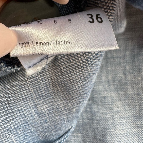 Strenesse Gabriele Strehle Heathered Blue Linen Blazer Women's size 6 - Picture 12 of 12